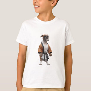 T-shirt Boxer Dog Jouer Karate, Karate Champion Boxer Dog