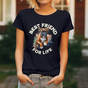 T-shirt Boxer Dog Meilleur Ami Pour La Vie