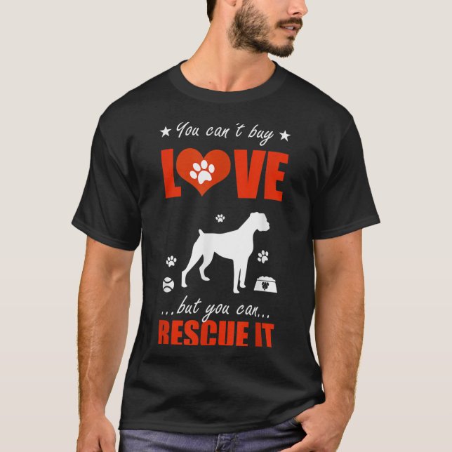 T-shirt Boxer Dog Shirts - Vous ne pouvez pas acheter l'am (Devant)