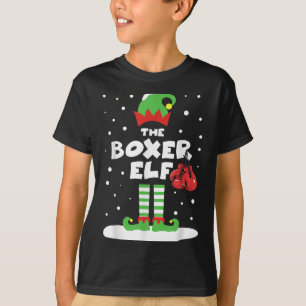 T-shirt Boxer Elf Matching Groupe Famille Vacances Noël Co