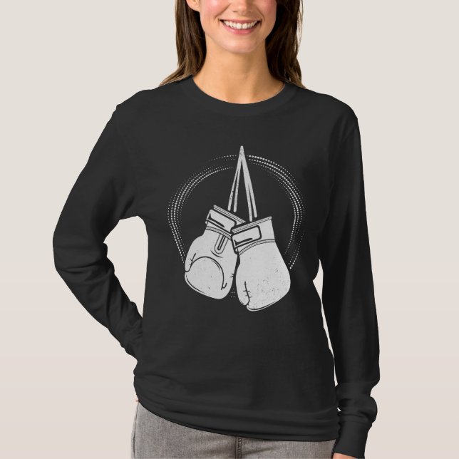 T-shirt Boxer Gants de boxe blanche (Devant)