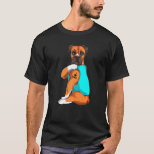 T-shirt Boxer I Love Papa Tattoo Vêtements Chien Papa Pap