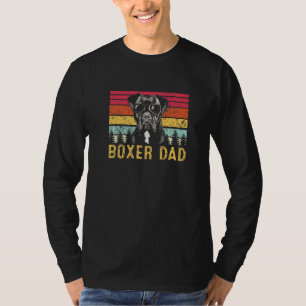 T-shirt Boxer Papa Retro Vintage Boxer Dog Fête des pères