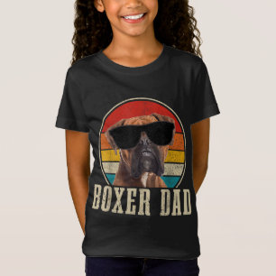 T-Shirt Boxer Papa Vintage Funny Boxer Chien Propriétaire