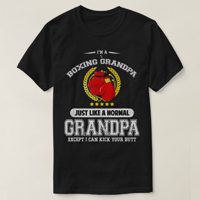 T-shirt Boxer pour hommes grand-père drôle boîte (Design devant)