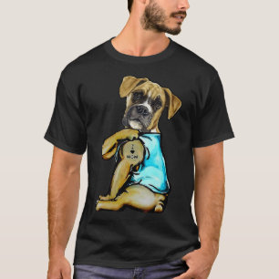 T-shirt Boxer Tattoos I Love MOM Funny Cadeau Fête des Mèr