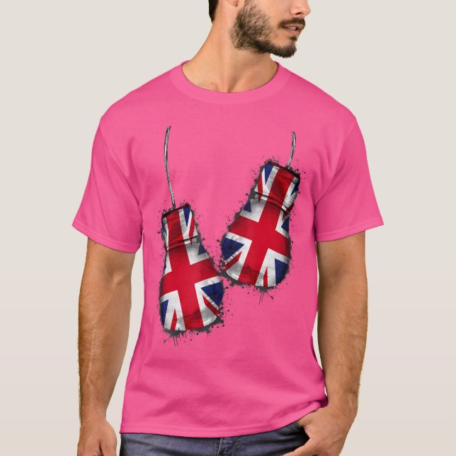 T-shirt Boxers à billes Gb Fans Drapeau Gants de combat Bo (Devant)