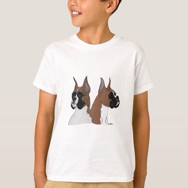 T-shirt Boxes Fête et Brindle (Devant)