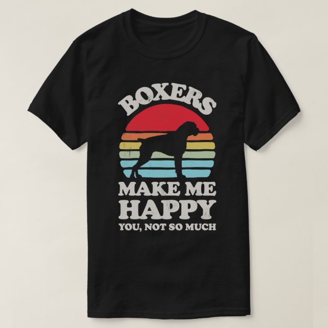 T-shirt Boxes me rendre heureux Sunset Retro pour hommes f (Design devant)
