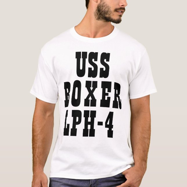 T-SHIRT BOXEUR D'USS (LPH-4) (Devant)