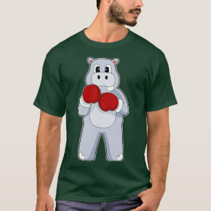 T-shirt Boxeur Hippopotame Gants de boxe Boxe
