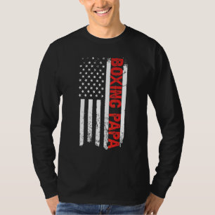 T-shirt Boxing Papa American Drapeau Fête des pères Hommes