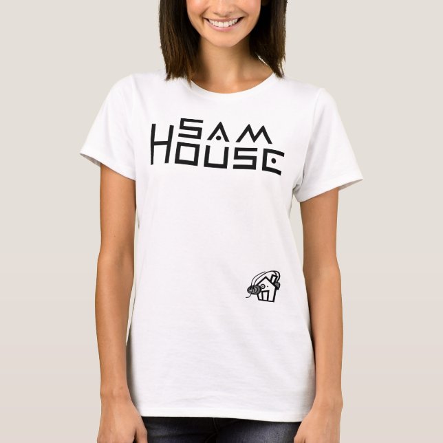 T-shirt Boxy de dessus de culture de toile de (Devant)