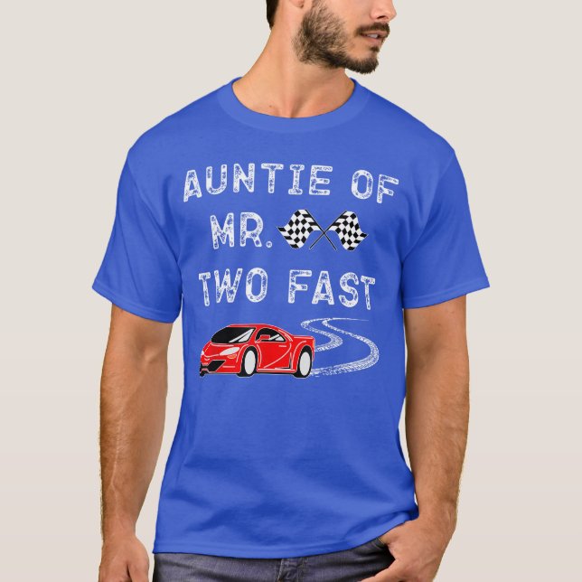 T-shirt Boy 2e Anniversaire Racer AuntieTwo Fast 2e Course (Devant)