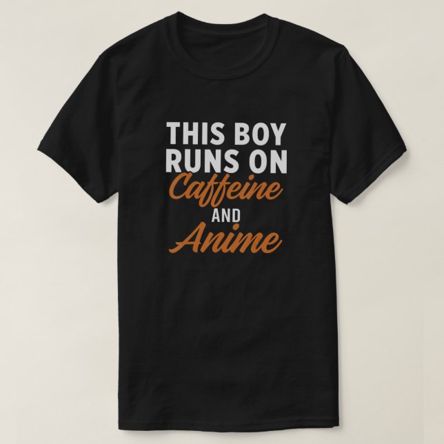 T-shirt Boy Caffeine Anime Japonaise Culture Manga Japon O (Design devant)