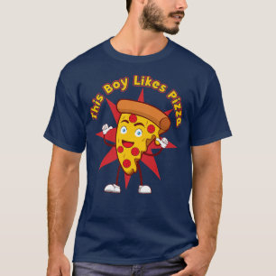 T-shirt Boy Likes Pizza Funny Saying Pizza Chef 