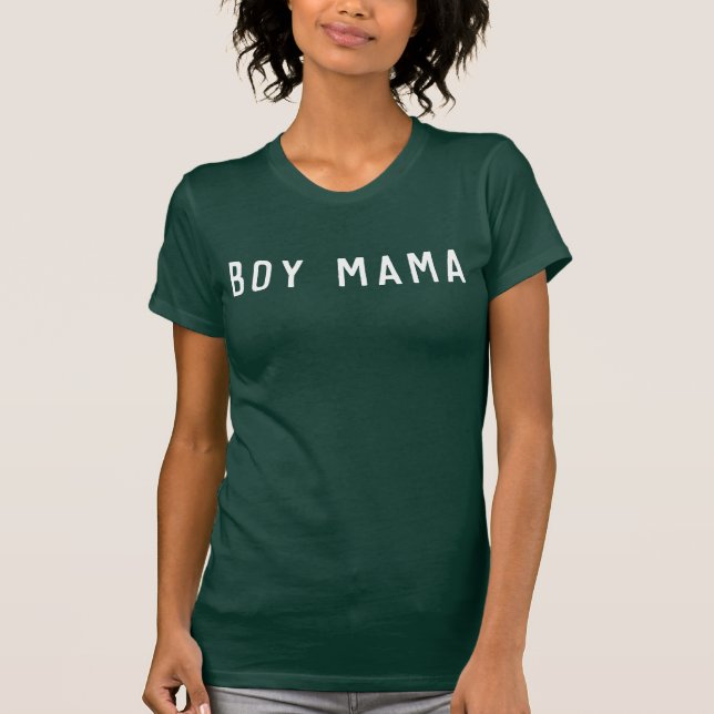 T-shirt "Boy Mama" féminin à l’équipage du jersey  (Devant)