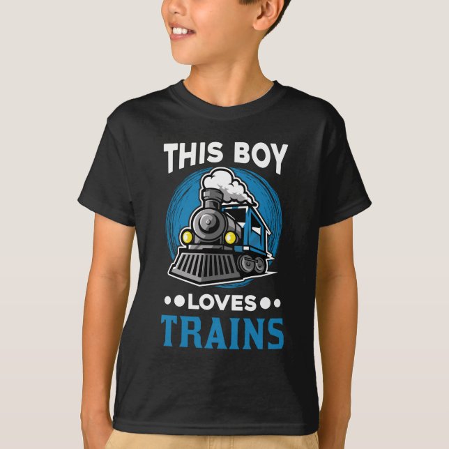 T-shirt Boy Train Locomotive (Devant)