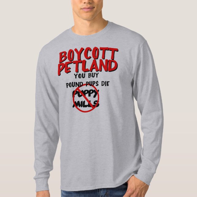 T-shirt Boycott Petland (Devant)