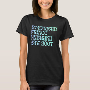 T-shirt Boyfriend Fiance Mari Est 2007 Mariage Annivers