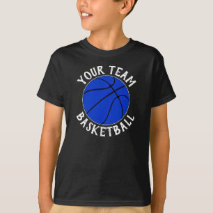 T-shirt Boys Blue Basketball Team, Nom et numéro du joueur