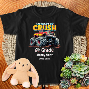 T-shirt Boys Crush 6e année Monster Camion Retour à l'écol
