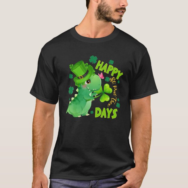 T-shirt Boys Jour de la Saint Patrick Dinosaur Dino Saurus (Devant)