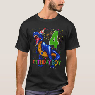 T-shirt Boys Rawr I m 4 4Anniversaire Dinosaures Dinosaur 