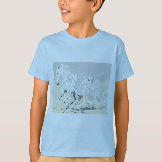 T-Shirt Boys Stallion Blanc (Devant)