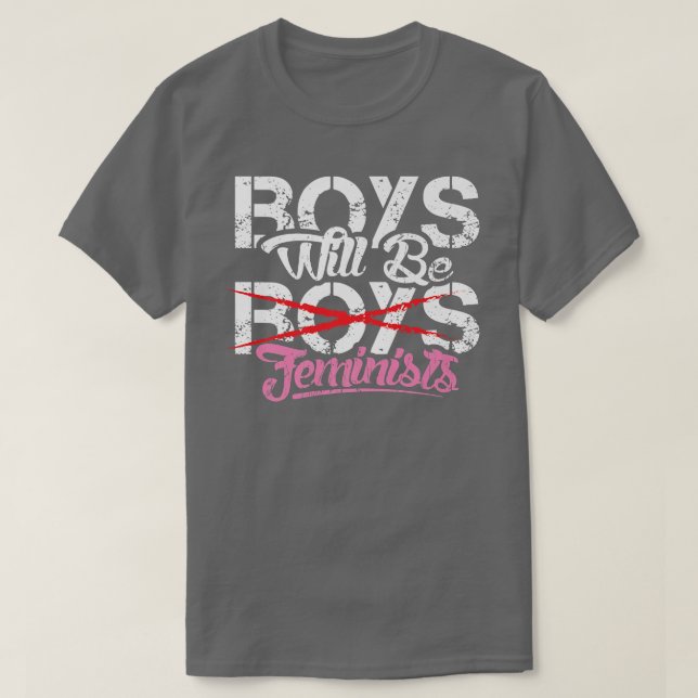 T-shirt Boys Will Be Feminists Design503  (Design devant)