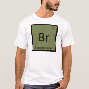 T-shirt Br - symbole végétal de chimie de Rabe de brocol