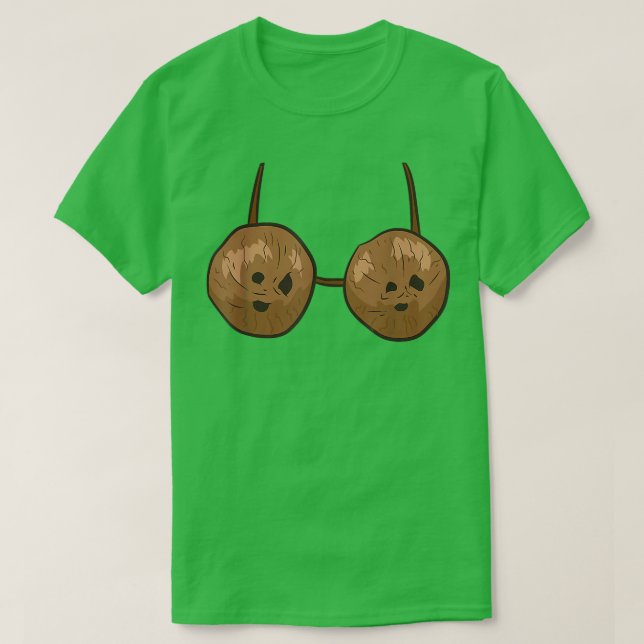 T-shirt Bra de noix de coco d'été drôle Halloween drôle (Design devant)