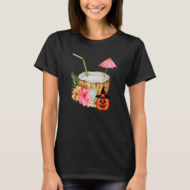 T-shirt Bra de noix de coco d'été Halloween costume tenue (Devant)