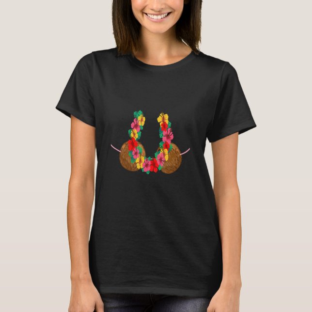 T-shirt Bra de noix de coco hawaïenne Hawaii Tropical Coco (Devant)