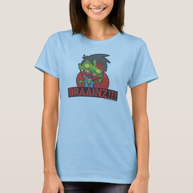 T-shirt BRAAINZ ! ! ! Chemise de zombi (femmes, d'autres (Devant)
