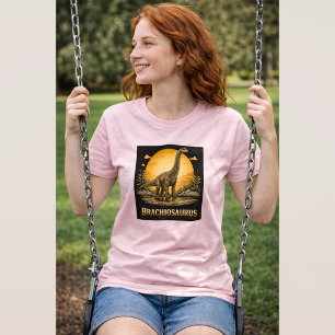 T-Shirt Brachiosaure Dinosaure Préhistorique Lune