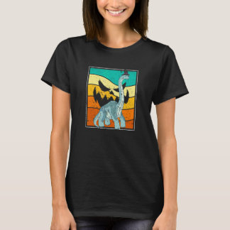 T-shirt Brachiosaure Sorcière Citrouille Halloween Dinosau