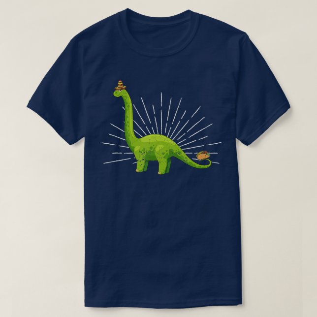 T-shirt Brachiosaurus Brontosaurus Taco Cinco De Mayo Mexi (Design devant)