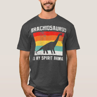 T-shirt Brachiosaurus Dinosaures Vintage rétro
