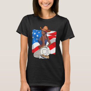 T-shirt Bracons afro-américains 4 juillet Noir-américain