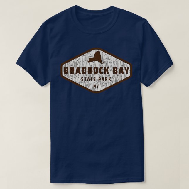 T-shirt Braddock Bay State Park New York Tree Log Texture (Design devant)