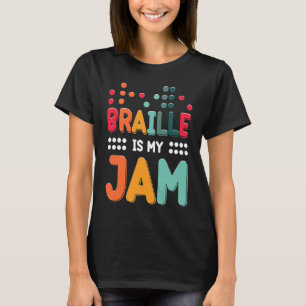 T-shirt Braille Est Mon Jam Alphabétisation Braille Handic