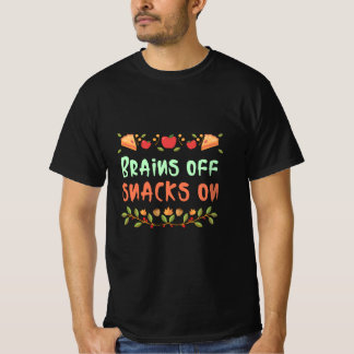 T-shirt Brains Off collations à l'école pause déjeuner t-s