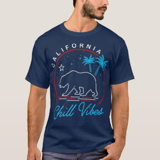 T-shirt Branché California Neon Bear Chill Vibes Premium