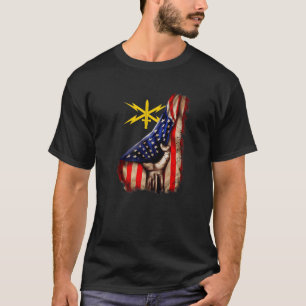 T-shirt Branche du CyberCorps de l'Armée Drapeau américa