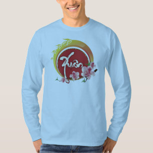 T-shirt Branches De Plum Fleurissant Fleurs Fleurs Fleurs
