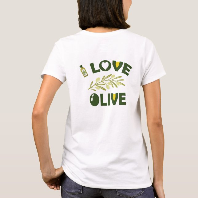 T-shirt Branches d'olivier et l'amour - Un joli et tendanc (Dos)