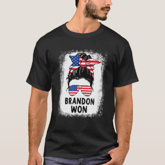 T-shirt Brandon remporte Messy Bun Femmes Laissons Bleache