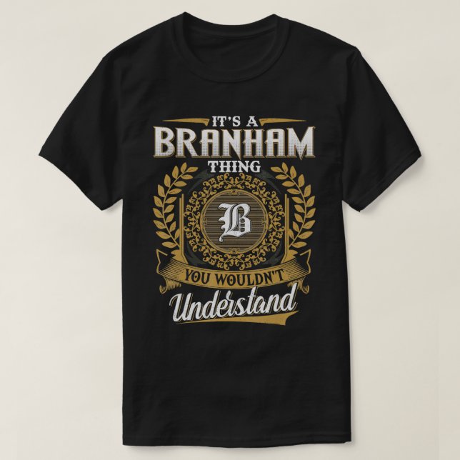 T-shirt BRANHAM Famille Nom BRANHAM Nom de famille Nom per (Design devant)