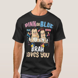 T-shirt Bras rose ou bleu vous aime meilleur frère toujour
